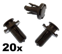 20x Plastic Bumper & Grille Clips for Mazda, 10mm Push Fit Rivet Fasteners