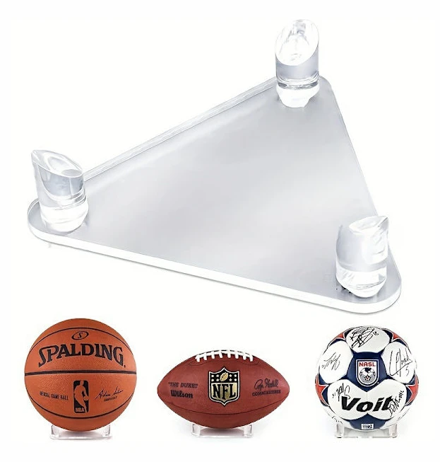 4-pack stativ - Tripod akryldisplaystativ för basketbollar, fotbollar, etc.