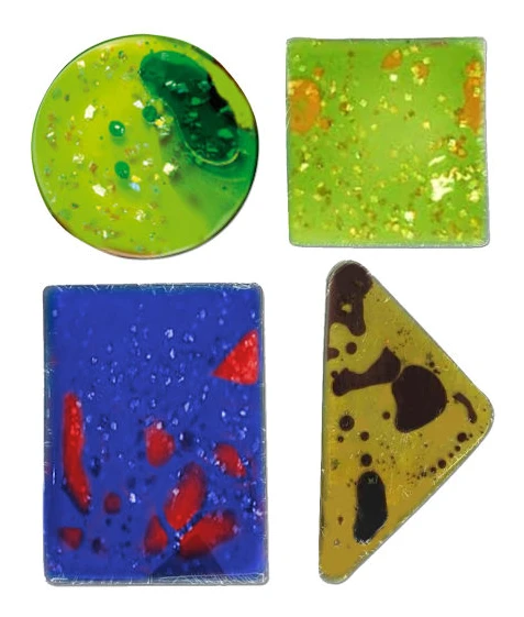 Squidgy Sparkle Jelly Shapes Set of 4 Brand New