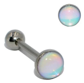 Regnbågsfärgad vibrerande skivstångsstuds tungpiercingar kroppssmycken piercingsmycken tungring
