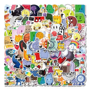 110pcs BFDI Cute Battle for Dream Island Stickers Vinyl Waterproof Decals for Brand New
