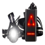 2025 Ny bröstlampa för löpning, USB-uppladdningsbar LED-bröstlampa, 500 lumen, 90 justerbar strålvinkel