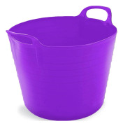 Flexi Bucket Tub Trug Storage Builders Garden Horse Feed Toys (Blue 42L ) Brand New