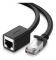 UGREEN 0.5m RJ45 Cat6 Förlängningskabel LAN Hane - Hona Svart