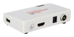 HDMI till RF Koaxial Konverter Adapter Box Stöd 480I/480P/576I/576P/720P/720I/1080I/1080P (100-240V) EU