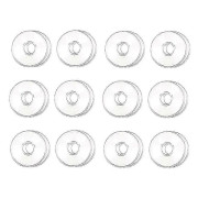 Glass Candle Bobeches for Taper Candles - 12-Pack Bobeches for Candlesticks, Drip Protectors and Rings [D] Transparent
