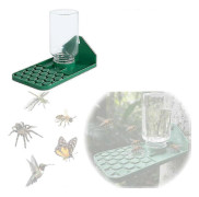 Bivattendispenser, vägg- eller trädmonterad, för bin, fjärilar, kolibrier och insekter, grön