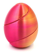 3D Spiralägg Pusselleksak, Kreativ Praktisk Stresslindrande Pryl, Interaktiv Skrivbords Hjärngympa, Visuellt & Motoriskt Färdighetsspel Spiral Egg Push-Push Fun - Red Gold