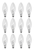 12x Lampa 40W E14 Ljuskälla Klar Vit Klassisk Glödlampa STOL