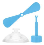 Decorative Rubber and Plastic Helmet Suction Cup Motorcycle Helmet Propeller (Blue)