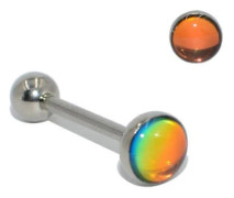 Regnbågsfärgad vibrerande skivstångsstuds tungpiercingar kroppssmycken piercingsmycken tungring