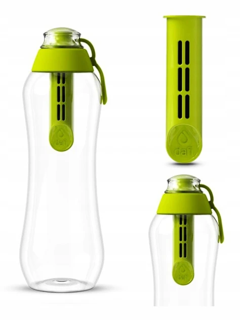 Dafi filtrerande vattenflaska lime 0,3l + 1 filter