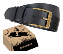 WILD JEANS HERRBLÄTTE I LÄDER, SVART NARRAT LÄDER, PRESENTBÄLTE Storlek 110 cm