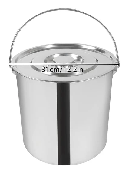 Mjölkkan, 304 rostfritt stål, 20L kapacitet,Silver
