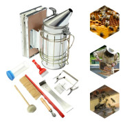 Bikupa Rökare, Bivaxram Grepp, Biodlingsutrustning Kit,M, Silver