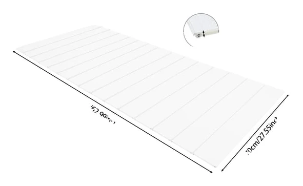 Badkarstray, Fällbar Design, Hållbart PVC-material,VIT