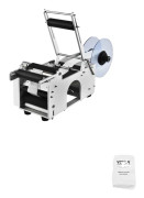 Semi-automatisk rundflasketiketteringsmaskin, effektiv etiketteringshastighet, användarvänlig design,MT-50Alu