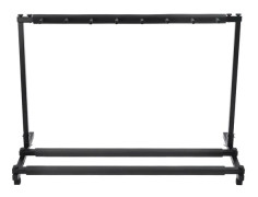 Gitarrställ - Golvställ för 7 gitarrer - Robust järnram - Skum/gummiskydd - 110×46,5×73 cm - Hållaravstånd 10,5 cm - Svart