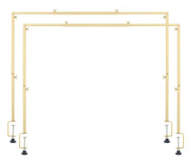 Bordbågestativ, Justerbar höjd 33x106,7 cm Längd 71,1x248,9 cm, Guld, Metall