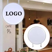 LED Dubbel-Sidig Rund Ljuslåda, Modern Design, Energisnål,VIT