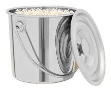 Hink, 6L kapacitet, livsmedelsklassat rostfritt stål,Silver