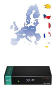 Satellit-TV-mottagare, 1080P HD, inbyggt WiFi,EU-kontakt, GTMEDIA V8X