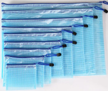 Zip-förvaringspåsar, 21-pack - 4 storlekar för skol- och kontorsmaterial, blå, A3 blue