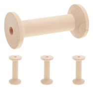 Empty Wooden Thread Spools Thread Organizers for Sewing Tools 7.50X3.50X3.50CM Versatile Use Prevents Tangling 4pcs