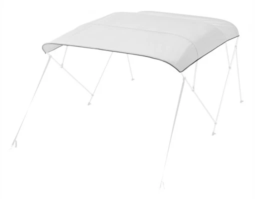 Båtbimini-tak, 96x91-96 cm, Ljusgrå, Polyester Vattentät