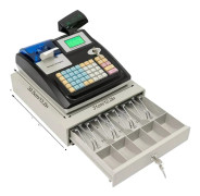 Elektronisk Kassaregister, Dubbel Skärm, 48-Tangenters Tangentbord,svart