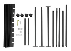 Gitarrställ, 5 platser, järn + svampmaterial,svart