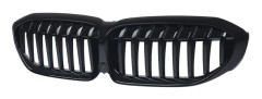 Racinggrill, hållbart ABS-material,Glansig svart