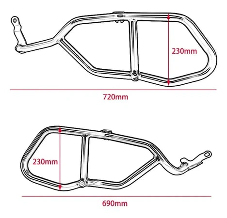 Motorstötsbågar, Hållbart Rostfritt Stål, Precisionstillpassning,svart