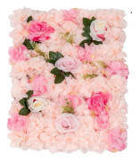 Blomväggspaneler, konstgjord blomsterbakgrund, enkel installation,Rosa