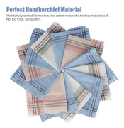 Klassiska designer 12-pack herr näsdukar bomull slumpmässiga färgade näsdukar set, ficknäsduk mjuk näsduk, bra present till fars dag