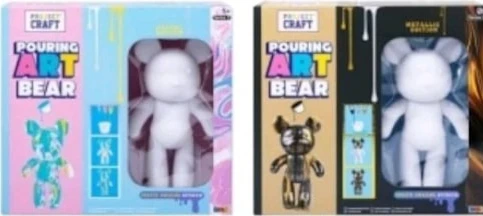 23cm Marble Bear Paint Pouring Kit Brand New