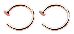 2-pack Rose Guld Fake Piercing Läpp Näsring Septum Läppring utan Hål