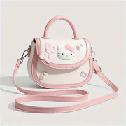 Sanrio Hello Kitty Väska Ny Mini Sadelväska Dopamin Rosa Mjuk Handhållen Crossbody Väska Axelväska, Lämplig för Camping, Vandring, Fritid (FMY)