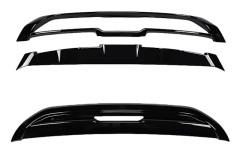 För BYD Song Plus DM-i / Seal U 2023-2025 Bilens exteriör fram och bak stötfångarlist täcklist glansig svart 3st Glossy Black