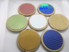 Montessori type wooden Large texture coins (set 1) Brand New