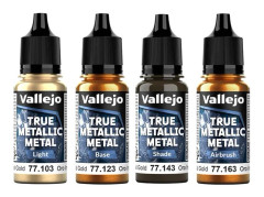 Vallejo TMM 77.252 Imperial Gold-färgset