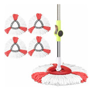 Microfiber Mop Head 2 in 1 Replacement Mop Head Triangular Mop Head Mop Head -4 pcs-