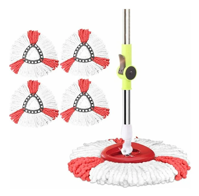 Microfiber Mop Head 2 in 1 Replacement Mop Head Triangular Mop Head Mop Head -4 pcs-