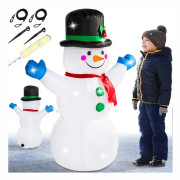 Uppblåsbar julsnögubbe med LED-ljus, 120 cm