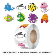2 Rolls Children's Toys Stickers Marine Animal Decorative Decors Brand New
