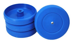 Proops 4 x 50mm dia 4mm BLUE Bore Wheels Mobile Toy Box Cart Car Making S7352 Brand New