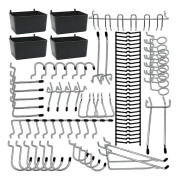 Pegboard Hooks, Pegboard Hook Assortment, Pegboard Basket Set for Tools, Pegboard Hook Organization