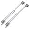 Gas Spring 120 N - Silver Zinc Alloy - Soft Close for Cabinet Doors - Telescopic Lift Damper - Hydraulic Support