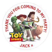 24 Personalised Large Toy Story Party Bag Stickers Cone Labels 60mm Brand New
