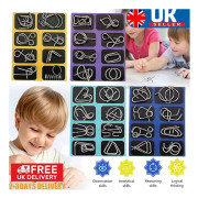 Brain Teaser Wire Puzzles 32 Pack Puzzle Toys Intelligence Mind IQ Test Game Brand New